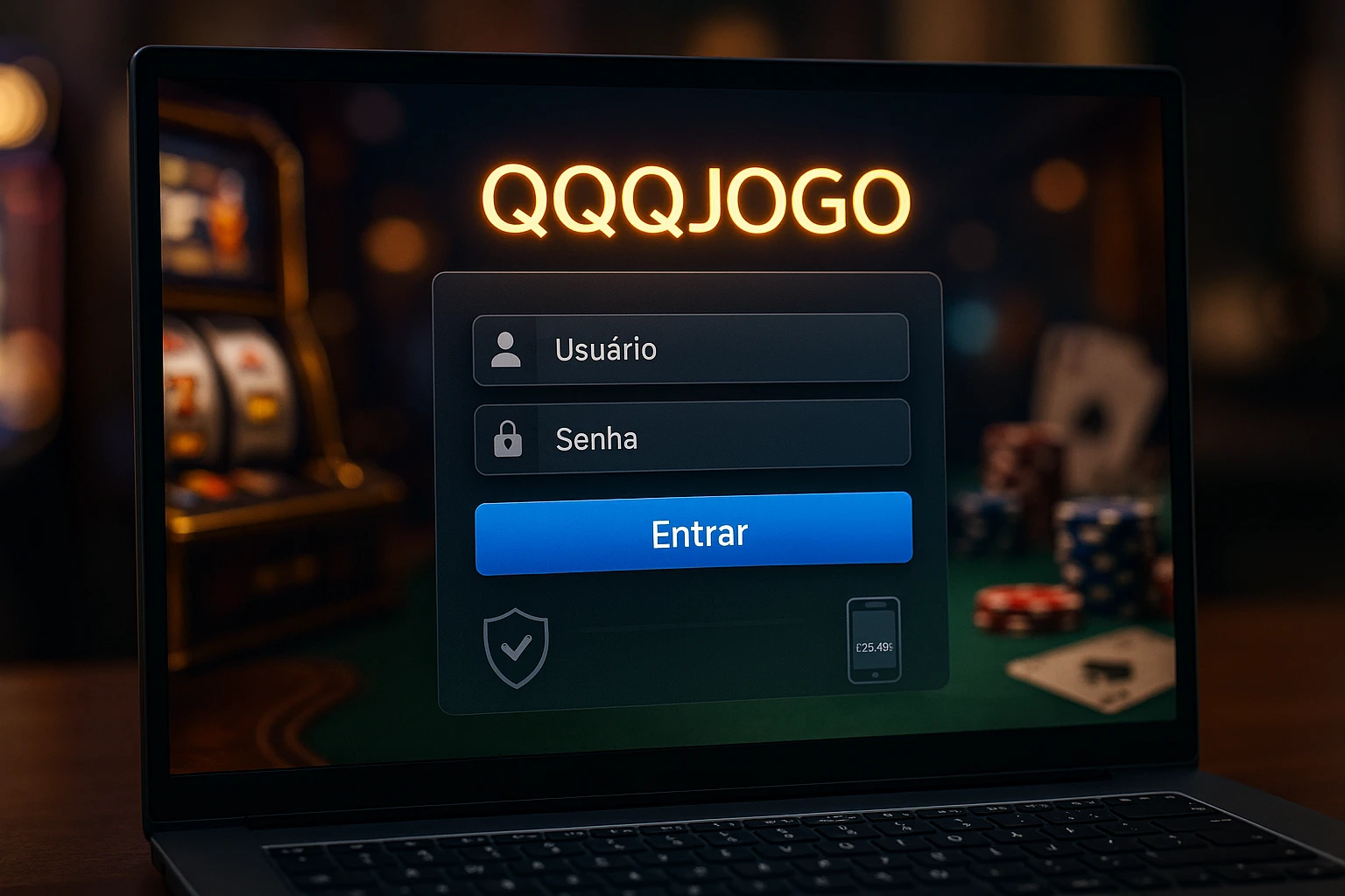 Criar uma nova Conta no plataforma QQQJOGO